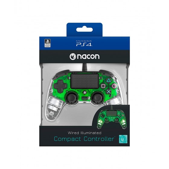 Controller Nacon Compact Wired - Verde Luminoso - PS4