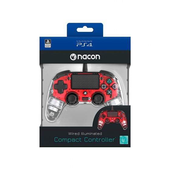Compact Controller Nacon - Rosso Luminoso  - PS4