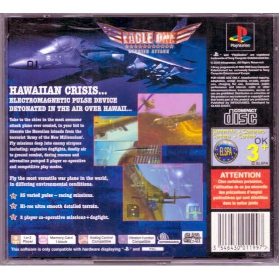 Eagle One Harrier Attack - Best of Infogrames - PS1