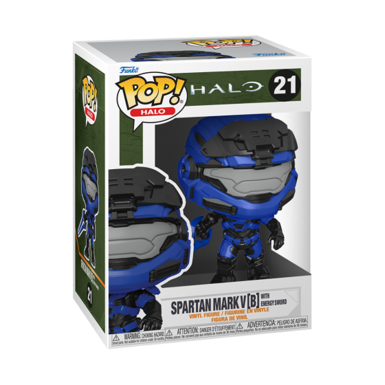 Funko Pop Halo Infinite -  Spartan Mark V with Blue Energy Sword 21 - the gamebusters