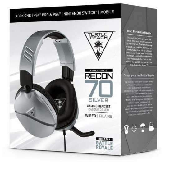 Cuffie Gaming - Turtle Beach Recon 70 Argento - The Gamebusters