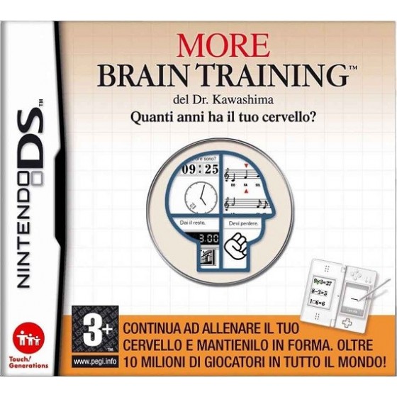 More Brain Training del Dr. Kawashima: Quanti anni ha il tuo cervello? per nintendo ds