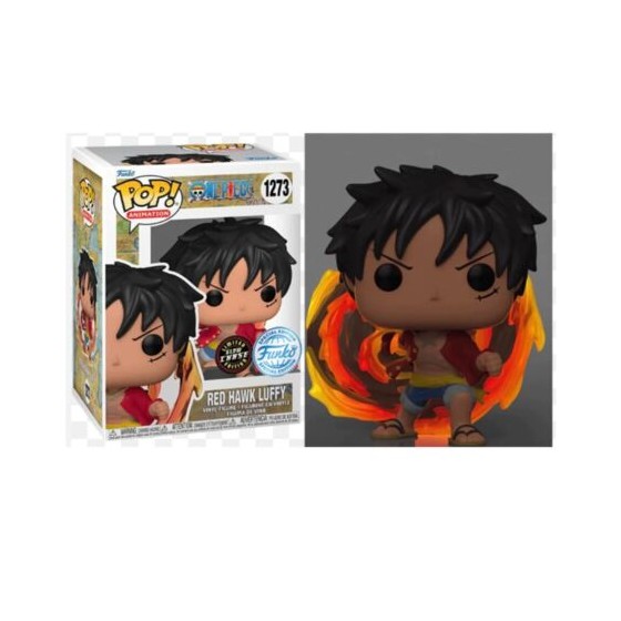 FUNKO POP ONE PIECE - RED HAWK LUFFY SPECIAL EDITION GLOW CHASE 1273 - THE GAMEBUSTERS