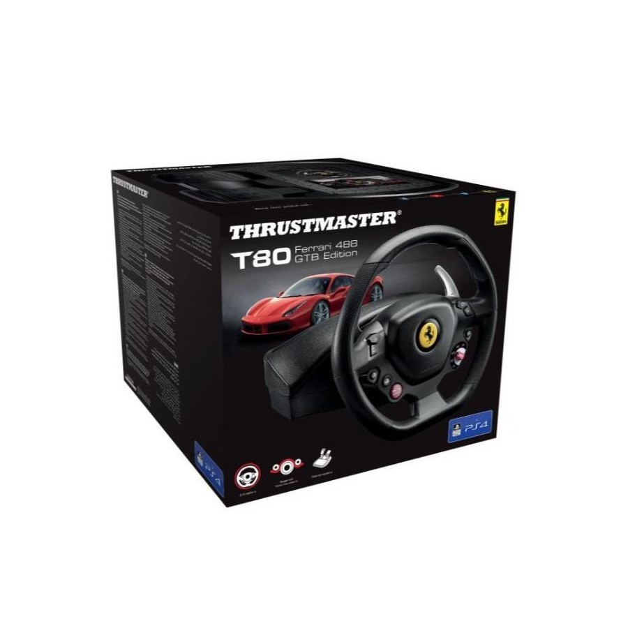 VOLANTE THRUSTMASTER T80 FERRARI 488 GTB EDITION - ACCESSORI PS4 / PS5 / PC - THE GAMEBUSTERS